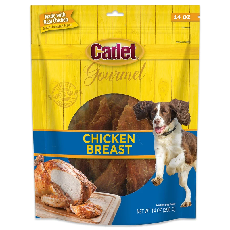 Cadet Gourmet – Friandises poitrine de poulet pour chien (14 oz) – Naturelles et riches en protéines
