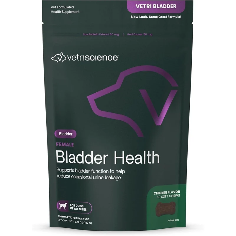 VETRISCIENCE – Friandises molles pour chien: soutien urinaire et santé de la vessie, saveur foie de poulet, 60 bouchées