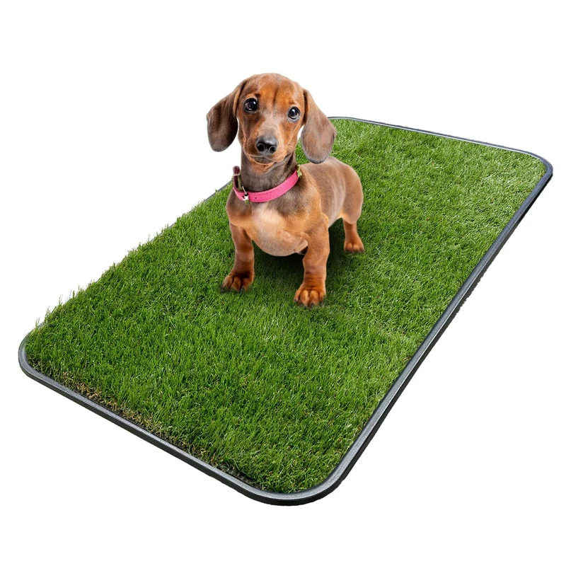 Ottomanson Gazon artificiel pour chiots avec bac – Apprentissage de la propreté 15x30