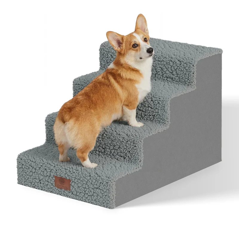 AKC Marchettes 4 Pas — Antidérapantes, Housse Lavable, Montage Sans Outils, Jusqu’à 50 lb