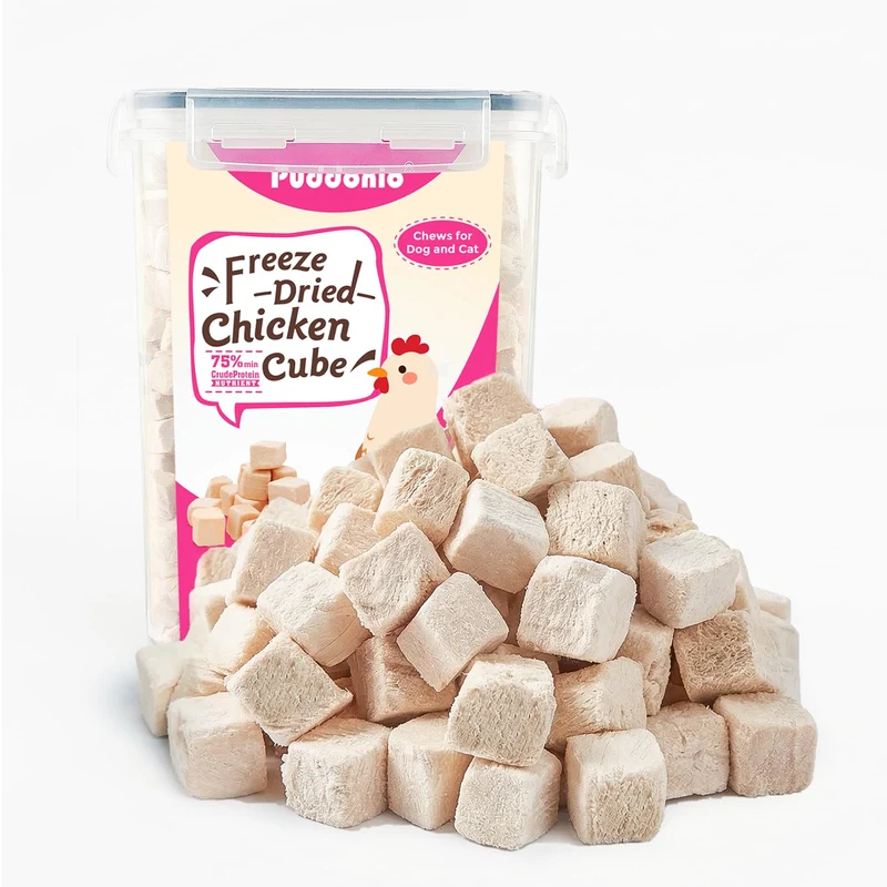 Puddonio Friandises au Poulet Lyophilisé – 11,3 oz, 1 ingrédient