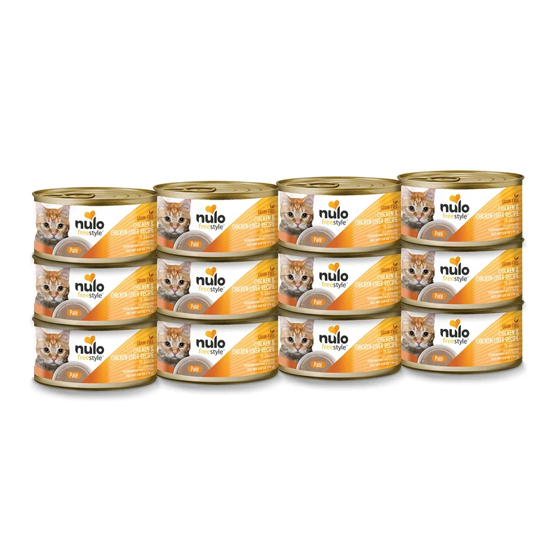 Nulo Freestyle Pâté Chat – Poulet et Foie, Aliment Humide 12x2,8 oz