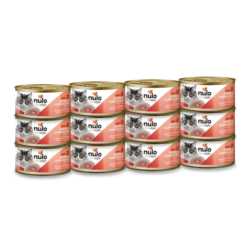 Nulo Freestyle Pâté Humide Chat & Chaton – Sans Céréales, 5 Protéines Animales et Vitamines