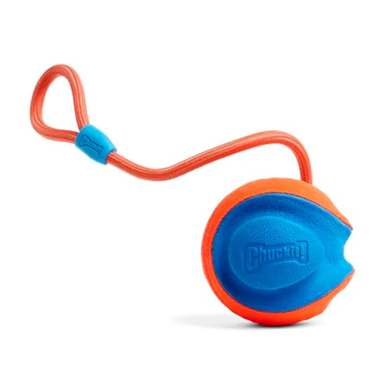Chuckit! Rope Fetch — Jouet corde-balle pour chiens, 3 modes de jeu, diamètre 14 cm