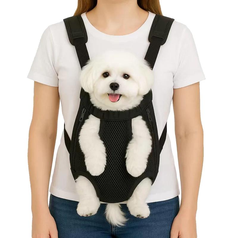 Mosago Porte-Chien Sac à Dos — Porte-Chien Avant Réglable pour Chiens Petits et Moyens (2,5 à 4 livres)