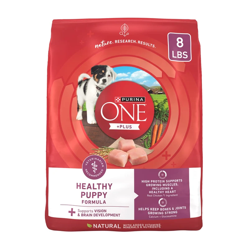 Purina ONE Plus Chiots – Formule Haute Protéine Naturelle pour chiots (8 lb)