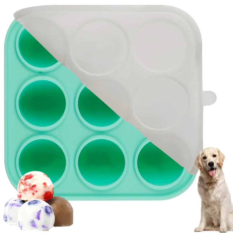 Zorazio Moule Silicone pour Chiens – 9 Cavités avec Couvercle (5–11 kg)