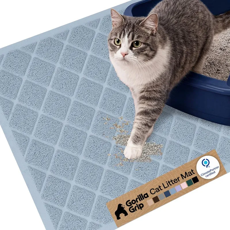 GORILLA GRIP Tapis Litière Anti-Dérapant 43x61 cm – Rainures Profondes, Sans Phtalates