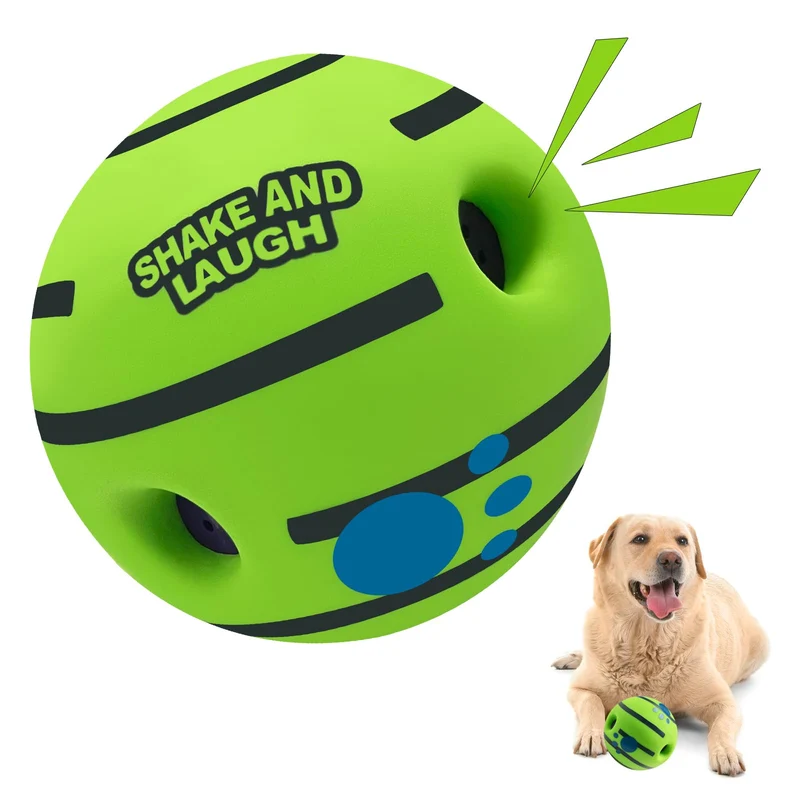 SHAKE AND LAUGH Balle interactive pour chien XL – Ball secouante avec sons, 14 cm