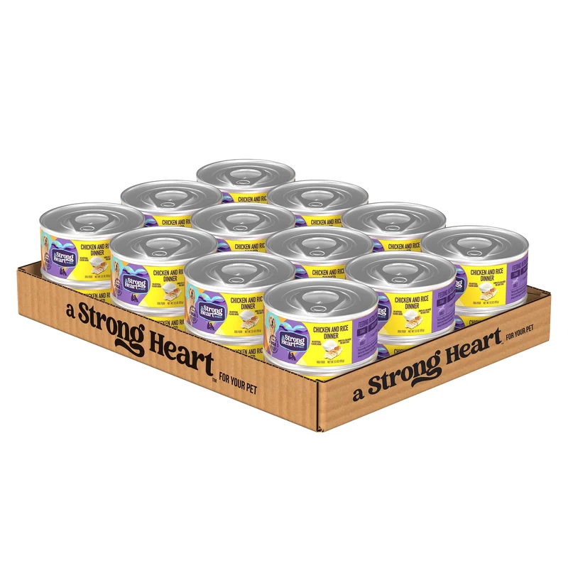 Strongheart — Nourriture humide pour chien, poulet et riz, 24 boîtes 5,5 oz, fabriqué aux États‑Unis