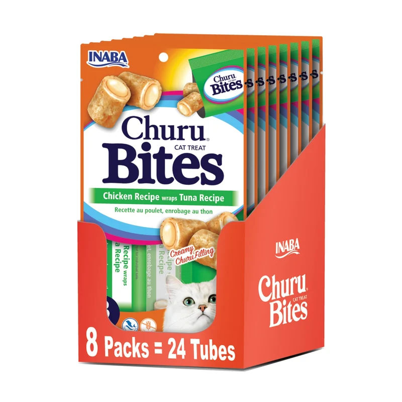 INABA Churu Bites Chats – Bouchées moelleuses au poulet avec Churu et Vitamine E