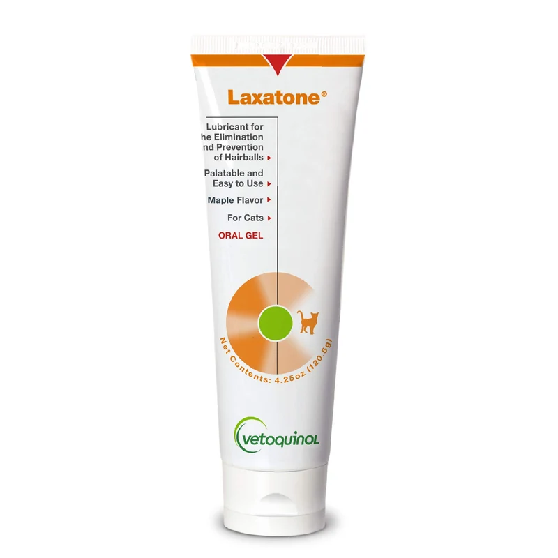 Vetoquinol Laxatone Gel Érable – Lubrifiant Oral pour Chats, 4,25 oz – Prévention et Élimination des Boules de Poils