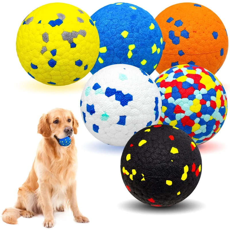 CHEODIN – 6 Balles de Tennis Indestructibles pour Chiens de Toutes Tailles
