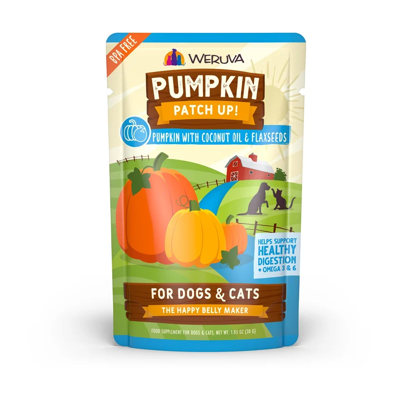 Weruva Pumpkin Patch Up! Pochettes Citrouille pour Chiens et Chats — Fibre Naturelle et Oméga
