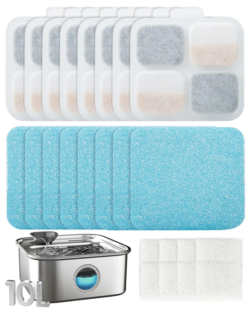 oneisall – 8 filtres pour PW07SAU, Fontaine à eau pour chien 10 L en inox