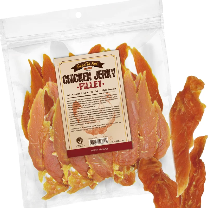 Gootoe Friandises pour Chiens – Bâtonnets de Poulet Séché, Haute Protéine, Sans Gluten, Sans Céréales, 1 lb
