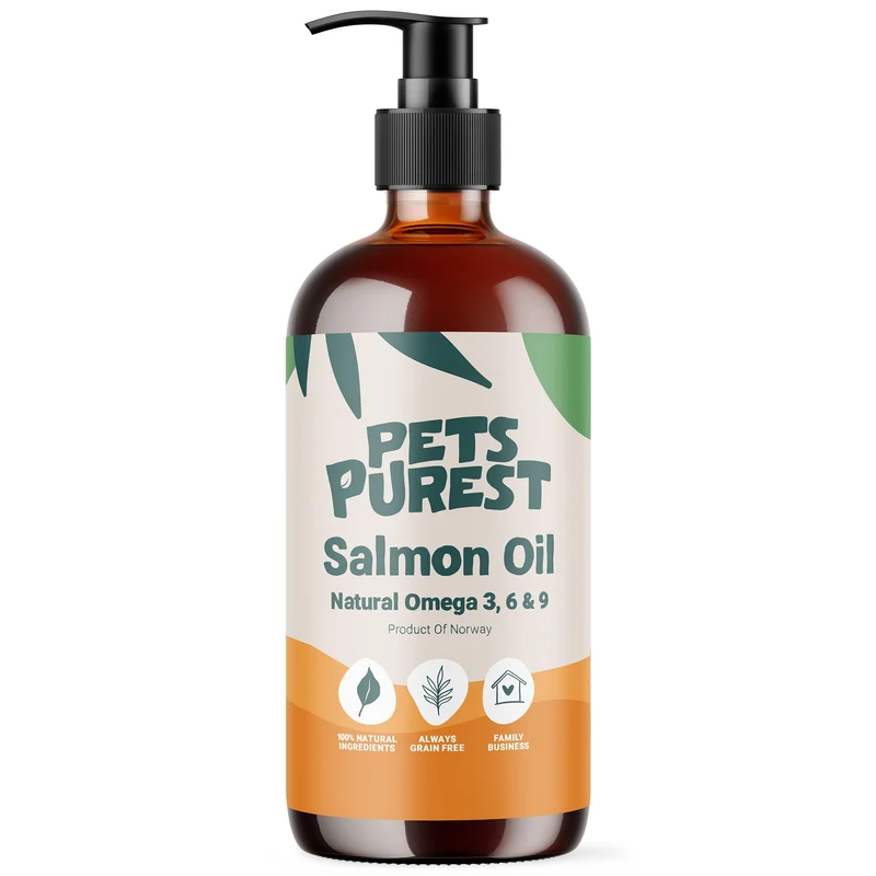 Pets Purest Huile de Saumon – Chiens, Chats, Chevaux et Autres Animaux – 946 ml, Oméga 3, 6 et 9 – Pelage, Peau et Articulations