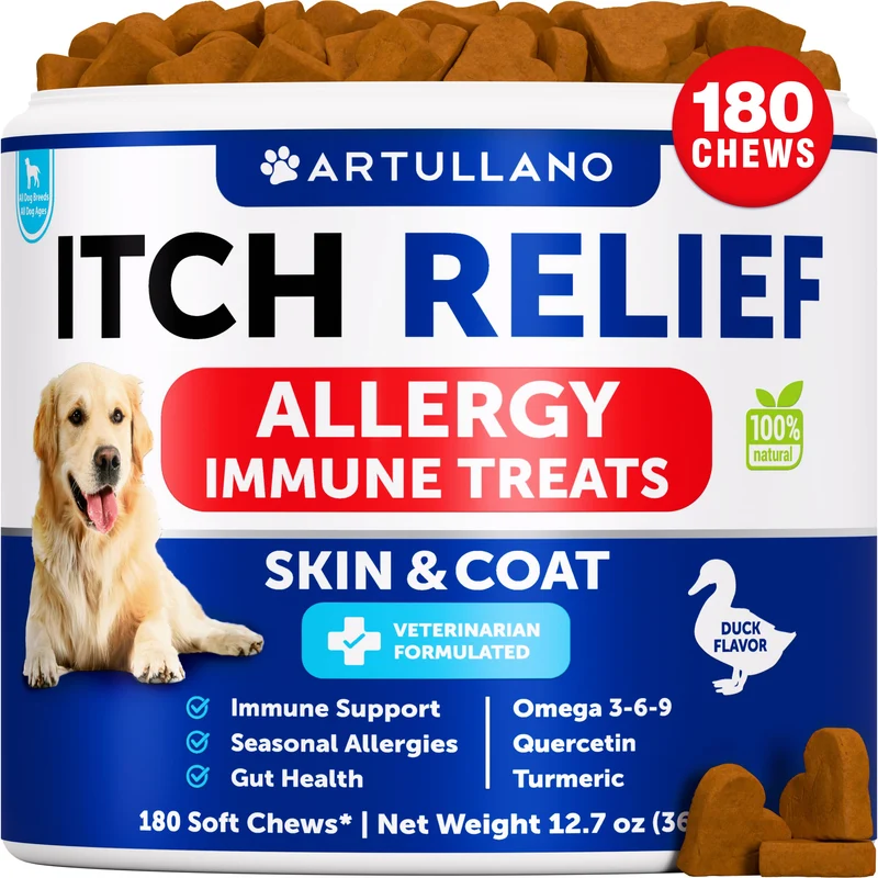 Artullano – Friandises Allergie Chiens (180) | Démangeaisons et peau saine (Oméga-3)