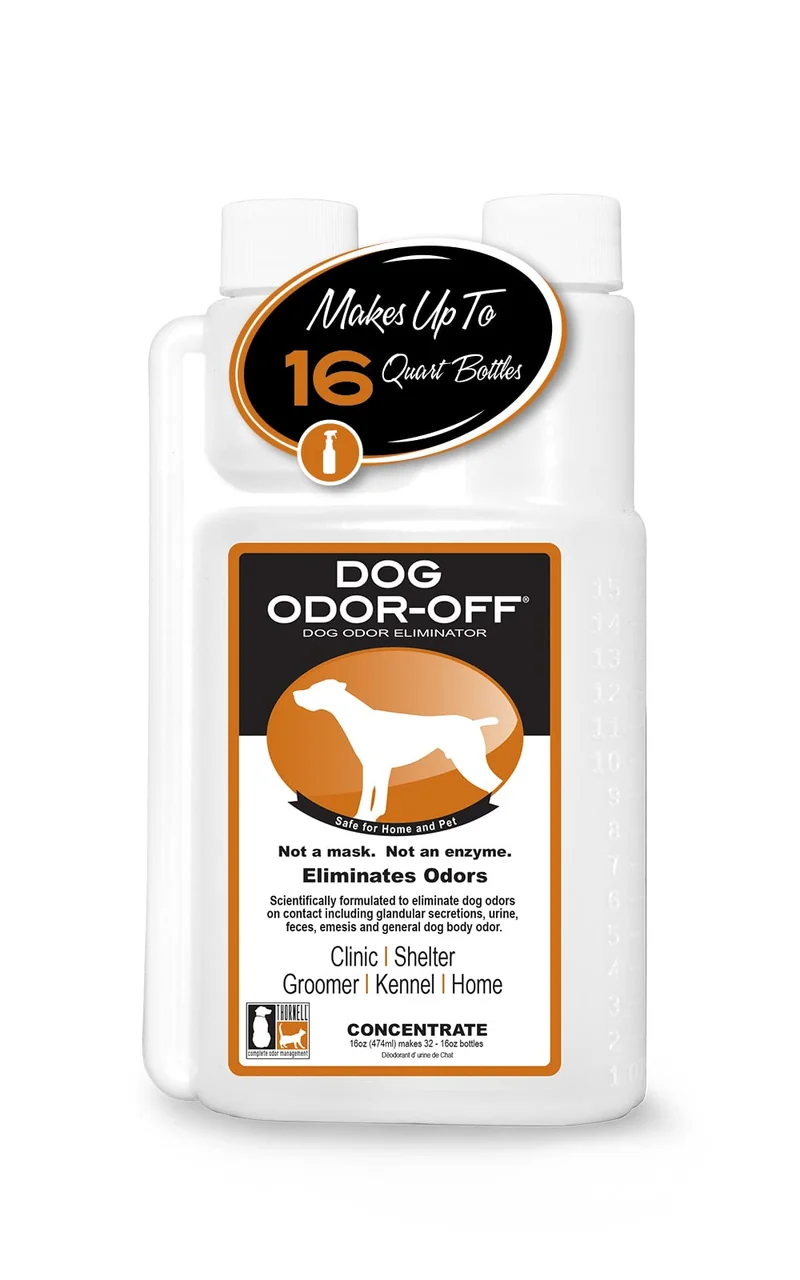 Thornell Dog Odor-Off Concentrate – Éliminateur d’odeurs pour urine et excréments canins, 16 onces
