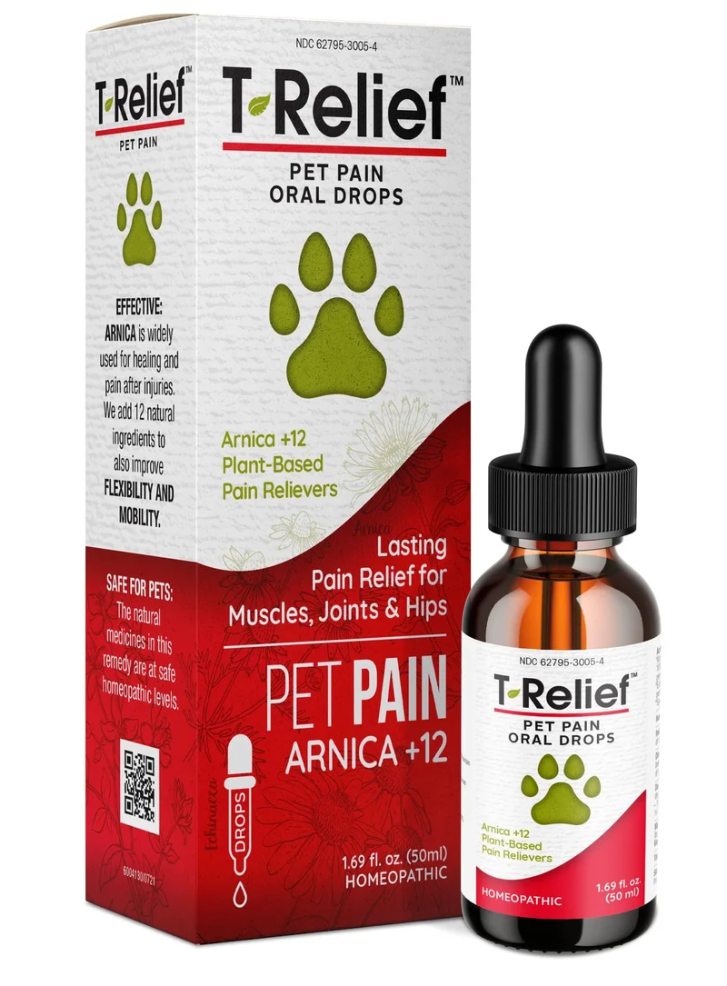 MediNatura T-Relief Gouttes Animaux – Arnica et 12 Actifs Naturels pour le Soutien Musculaire et des Articulations