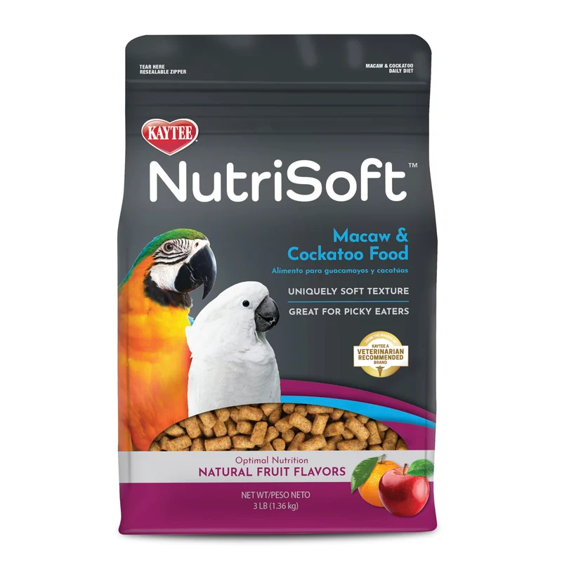 Kaytee Nutri Soft – Nourriture douce pour Ara et Cacatoès, Boulettes 1,36 kg