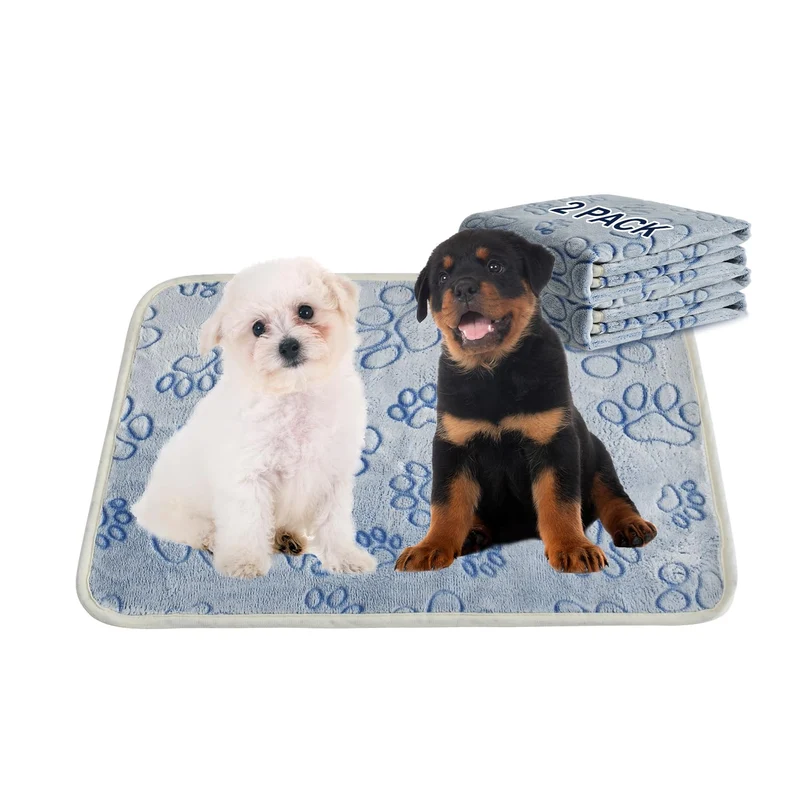 Qeils Tapis Chiot Réutilisables – Pack 2, Absorbants et Anti-Dérapants, 23x36