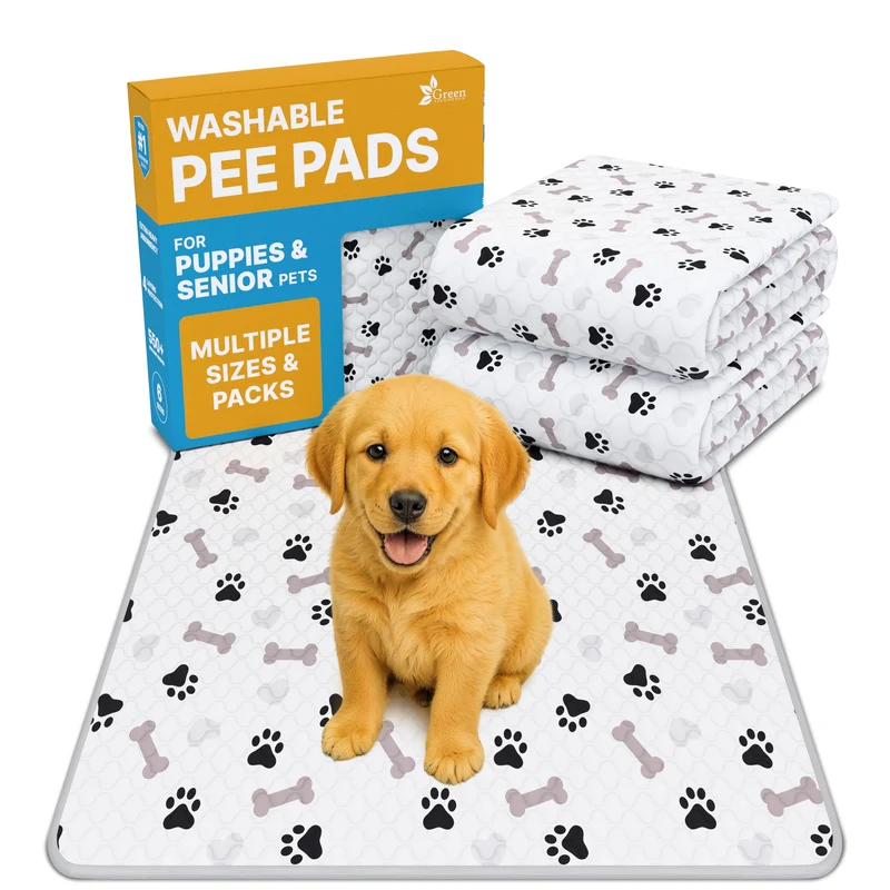 Tapis lavables GREEN LIFESTYLE pour chiens – 2x46x61 cm, antidérapants, formation et propreté