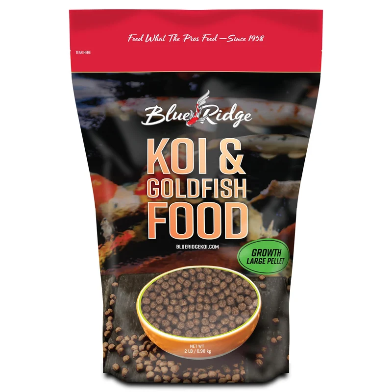 Blue Ridge Koi Nourriture 2lb – Koi Large 3/16 pouces Croissance, Goldfish, Pellets Flottants Étang
