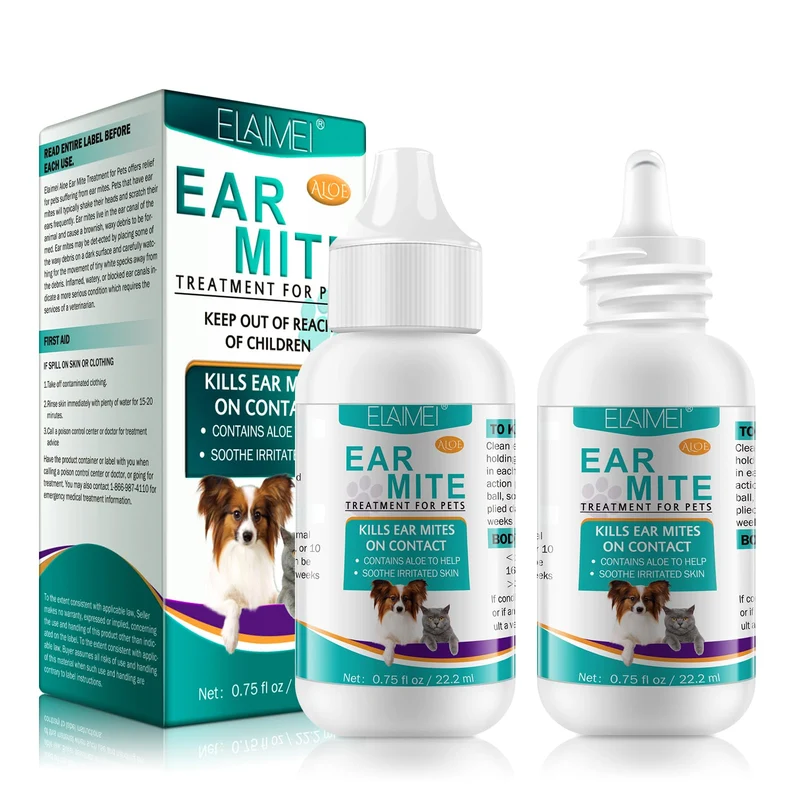 Generic - Traitement des Mites d'Oreilles pour Chiens - Lot de 2