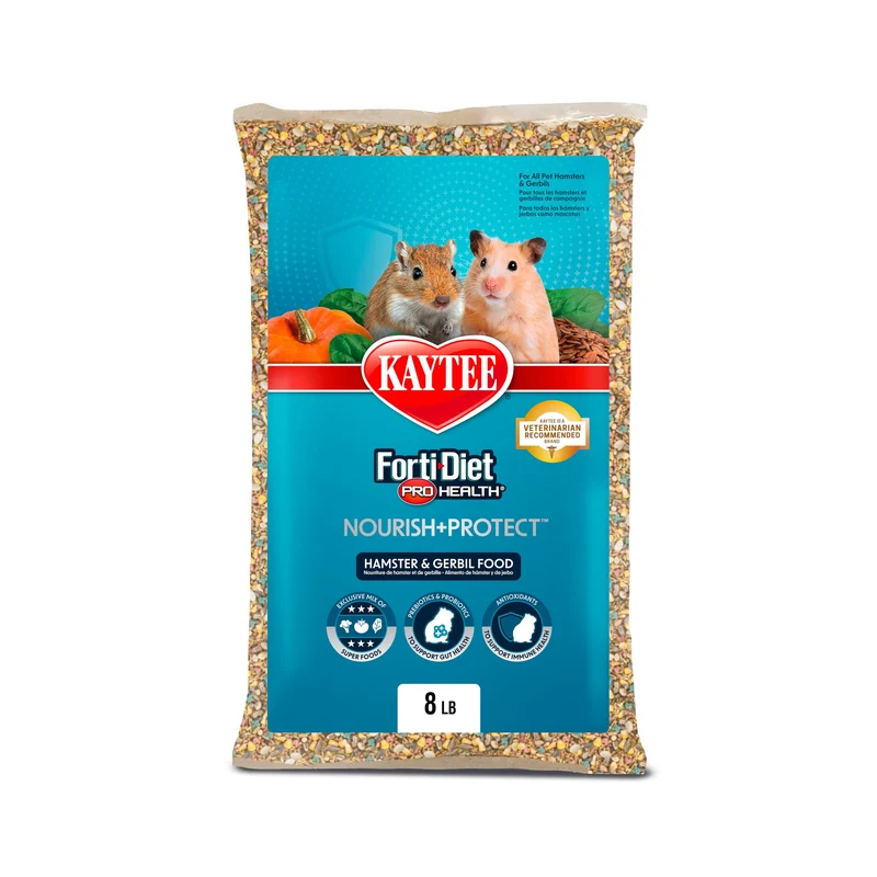 Kaytee Forti-Diet Pro Santé Nourish+Protect — Alimentation complète pour hamster et gerbille (8 lb)