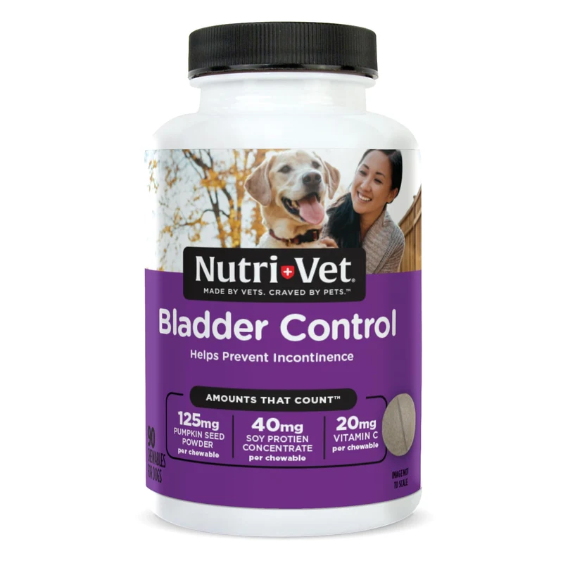 Nutri-Vet Contrôle de la Vessie pour Chiens – Canneberge et Immunité, 90 Comprimés