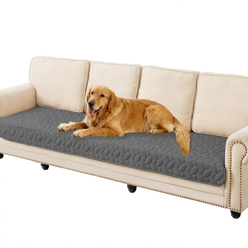 Ameritex Housse Imperméable pour Canapé et Mobilier – Anti-Dérapante, Lavable en Machine, Nouveau Motif Gris