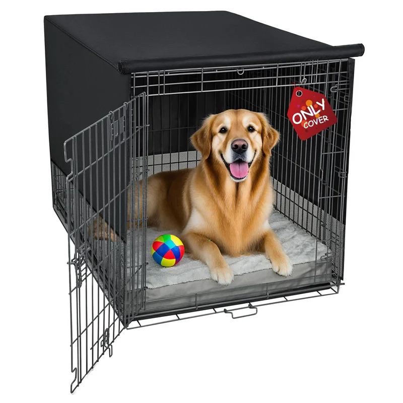 Explore Land Couverture de Cage Chien Respirante, 42 Pouces, Maillage 4 Côtés – Ajustement Universel