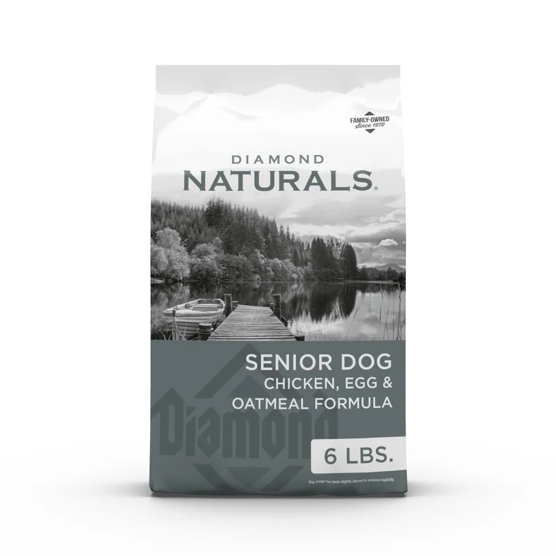 Diamond Naturals Senior – Croquettes premium au poulet élevé en plein air pour chiens seniors – 6 lb