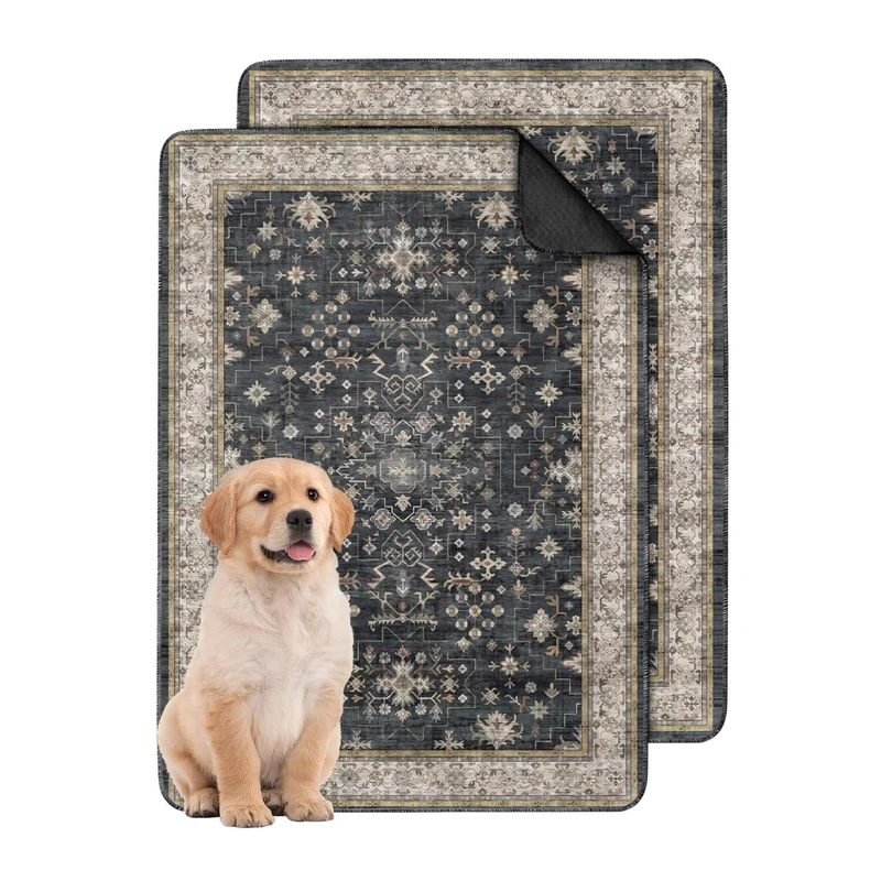 Usnfhcaw Tapis Pipi Lavables pour Chiens – Lot de 2, Absorbants, Imperméables et Antidérapants 24x36