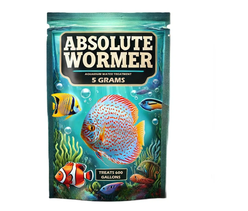 Absolute Wormer – Poudre médicale pour poissons d’eau douce et d’eau salée (5 g, jusqu’à environ 2 271 L)