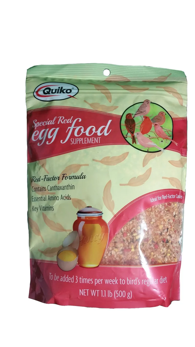 Quiko Special Red Eggfoods – Nourriture d'œufs pour canaris, haute protéine, 1,1 lb