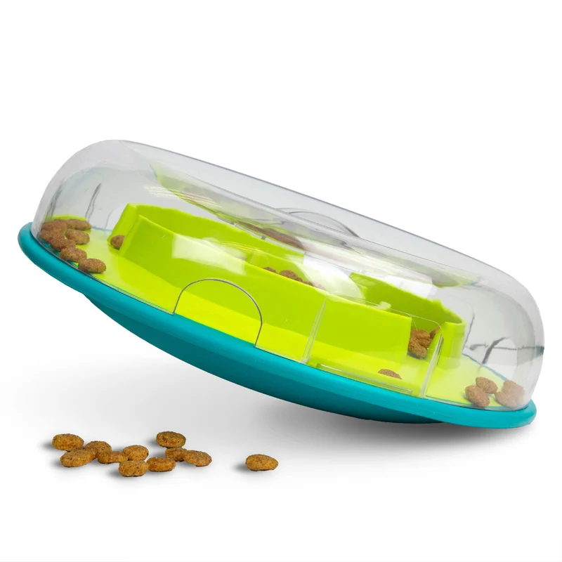 Outward Hound Wobble Bowl – Casse-tête lent pour chien, Niveau 1 – 11,6 po × 3,5 po – Multicolore