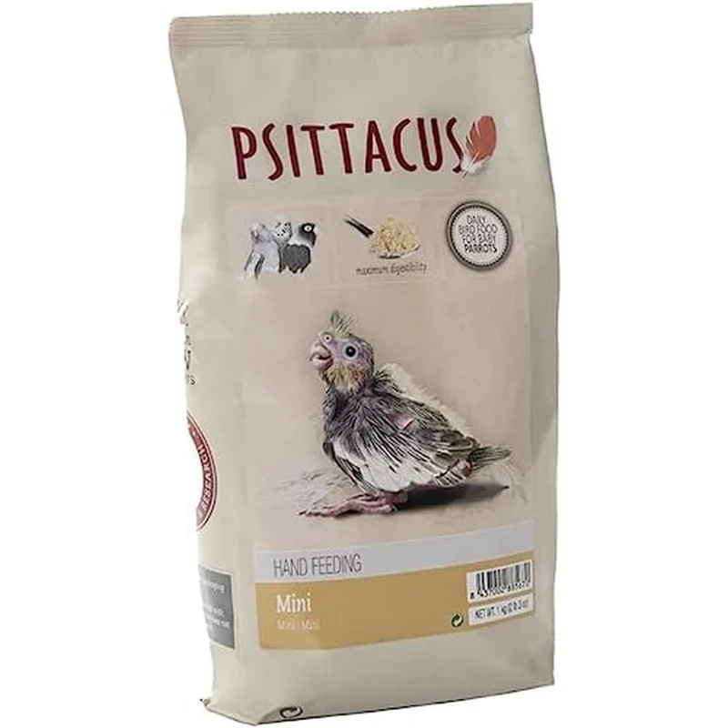 Psittacus Mini Formule Nourrissage Manuel – 1 kg | Pour Calopsittes, Conures et Galah | Sans OGM
