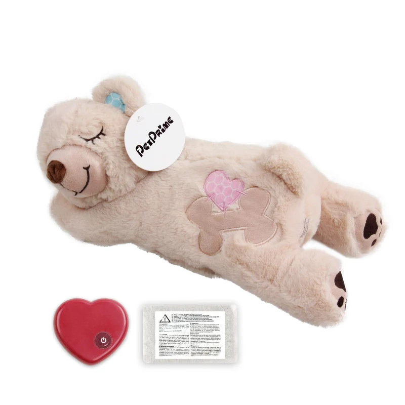 Pet Prime Peluche Chiot Cœur Battant avec Poche Chaleur – Doudou Apaisant