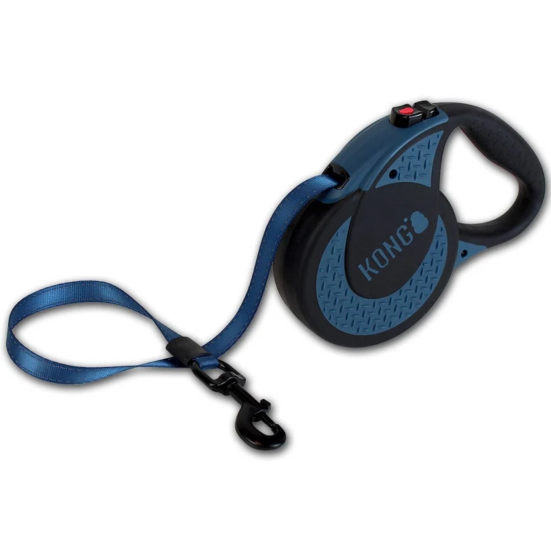 KONG Alcott Laisse Rétractable Ultra-XL – Bleu, 16 pieds
