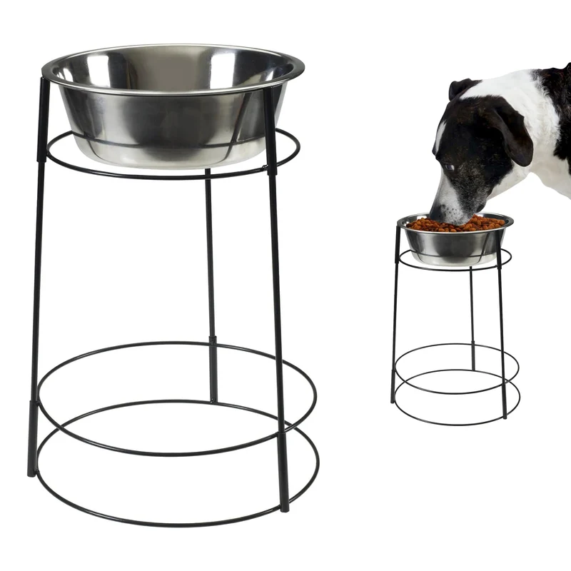 SPOT Hi Rise – Gamelle surélevée pour chiens, bol inox 2 qt et support en fil durable