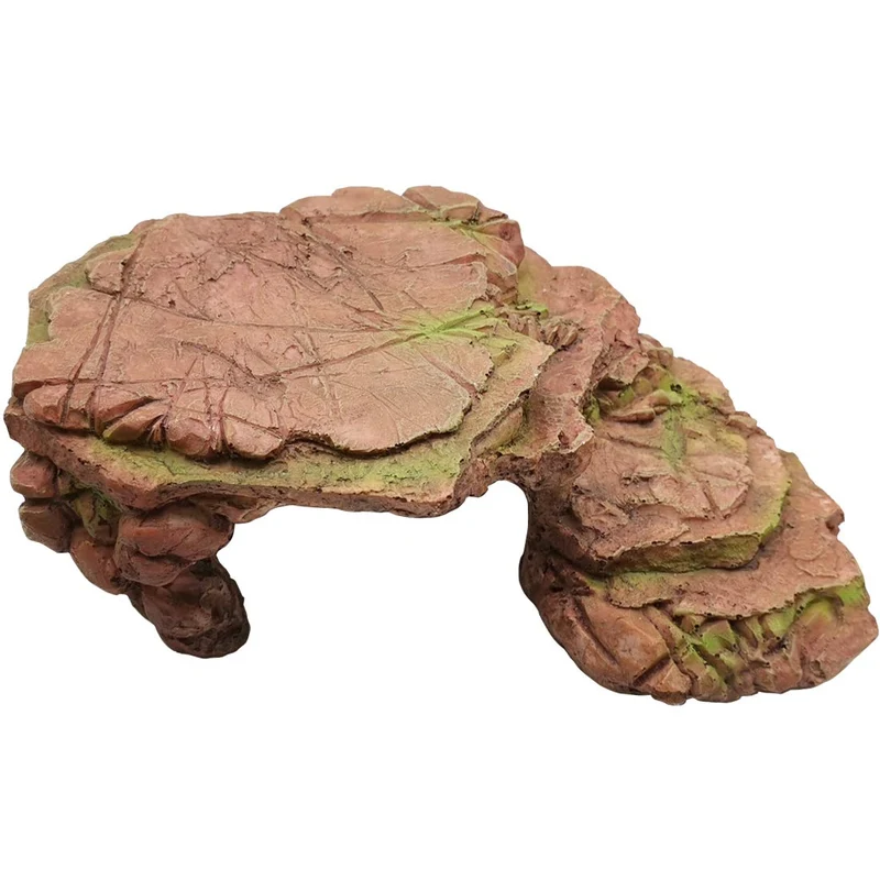 TIHOOD Plateforme Tortue Rectangulaire – Aire d’ensoleillement et repos pour reptiles