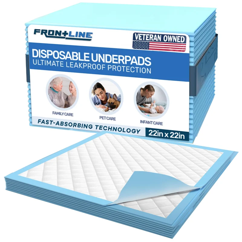 FRONTLINE Tapis d'entraînement pour chiots 56 x 56 cm – Pack 80 ultra-absorbants et anti-fuite