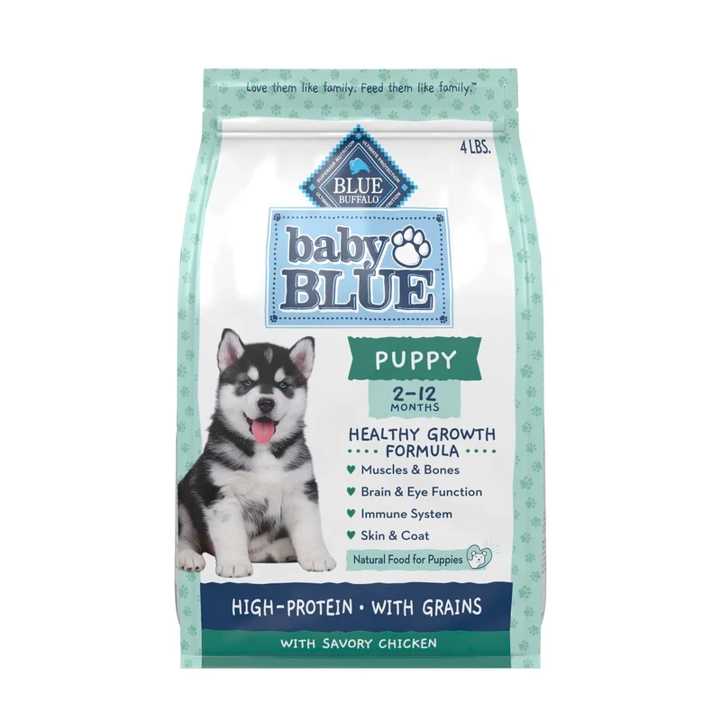 Blue Buffalo Baby BLUE : Nourriture sèche pour chiots — poulet réel, DHA, 4 livres