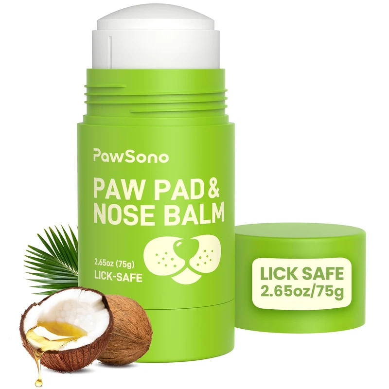 PawSono Baume sécurité au léchage pour museaux et pattes | Hydratant naturel à l’huile de coco | Protection chaleur et froid | 1,3 oz (36 g)