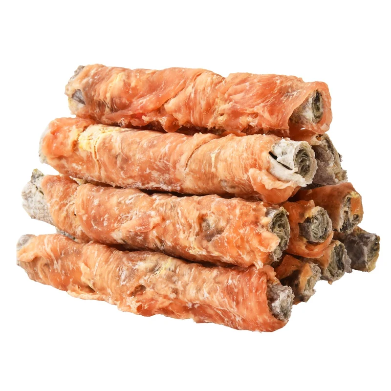 ASMPET Bâtons peau de morue pour chien – Morue peau et poulet, sans rawhide, XL