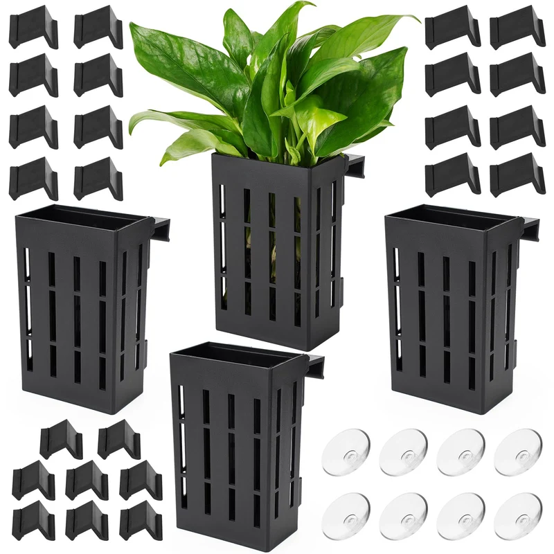 Borlech Porte-Plante Aquarium Grand Amélioré – Attaches et Ventouses
