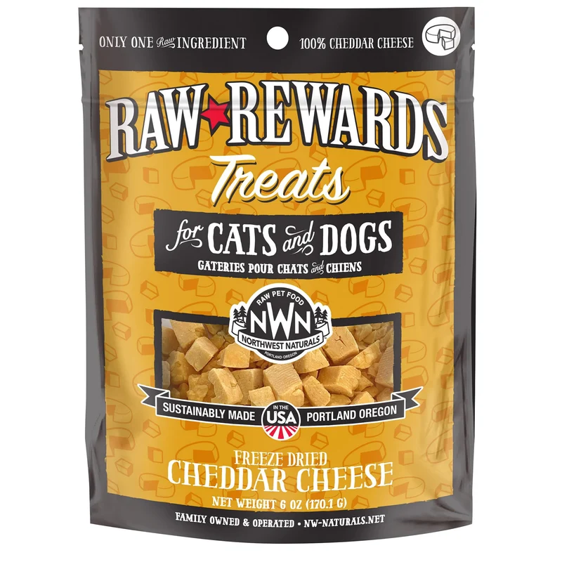 Northwest Naturals Friandises Fromage Cheddar Séché – Morceaux Miniatures Pour Chiens et Chats, Ingrédients Qualité Humaine, Fabriqué aux États‑Unis, 6 oz