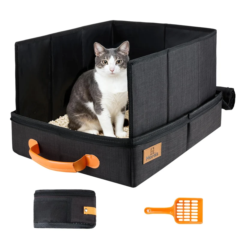 MORAIS Bac à litière de voyage pour chats – Portable, pliable et étanche